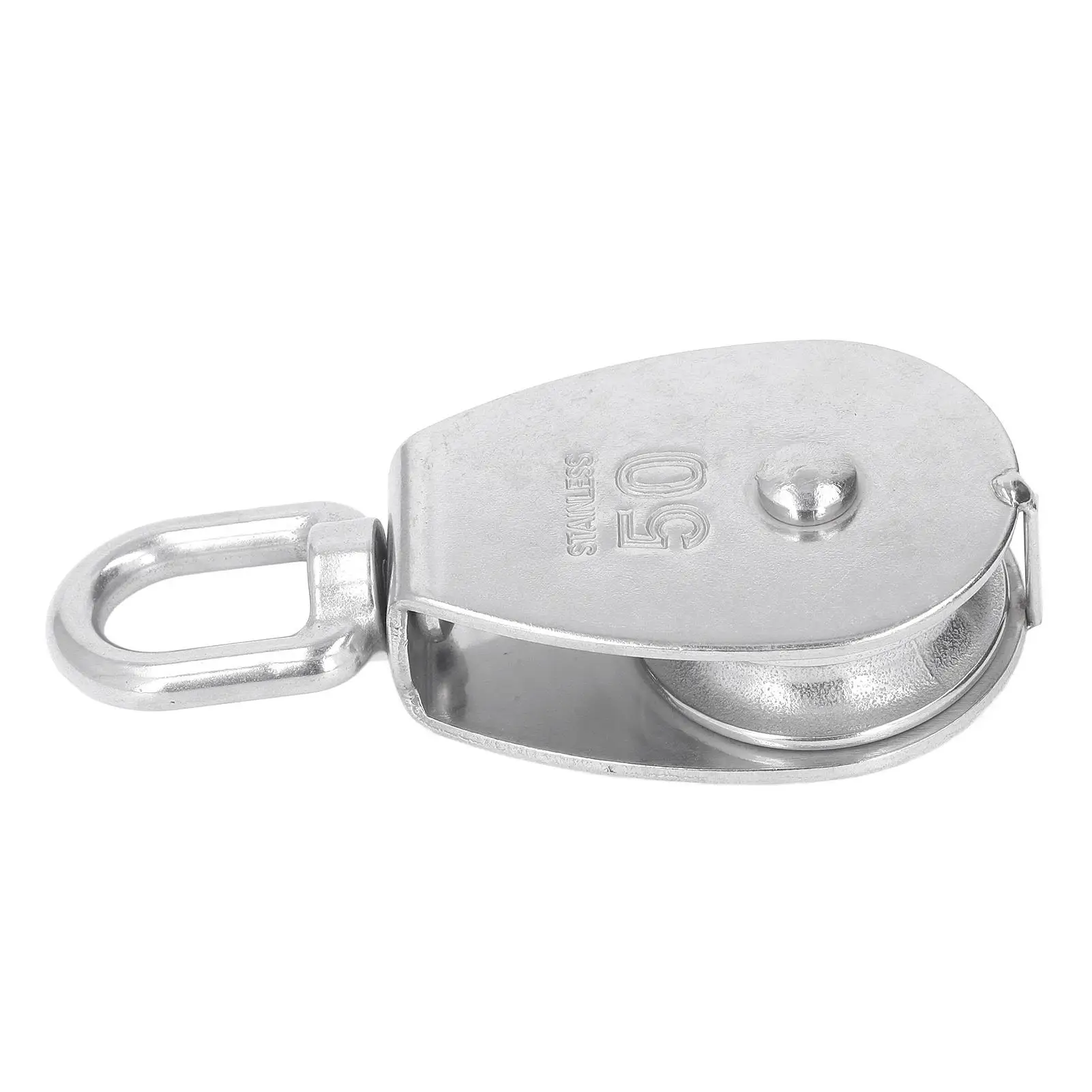 Heavy Duty Stainless Steel Single Pulley Block Set Durable Wear Resistant for lifting Rigging Versatile Applications