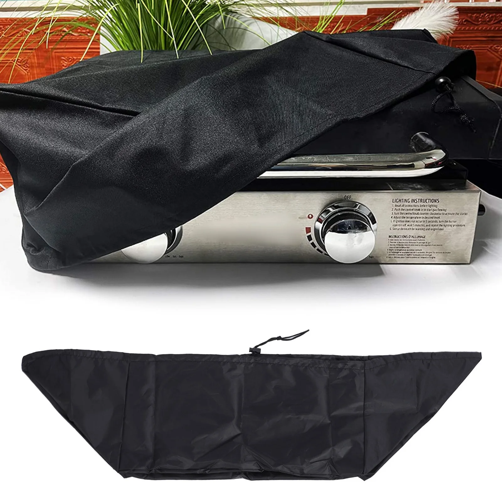 Griddle Cover Water Proof Windproof PVC Coating Tear Resistant Table Top Griddle Cover 57x48x23cm Oxford Cloth for BBQ Racks