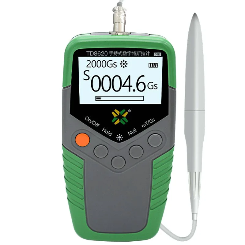 

TD8620 Permanent Magnet Gauss Meter Handheld Digital Tesla Meter Magnetic Flux Meter Surface Magnetic Field Test