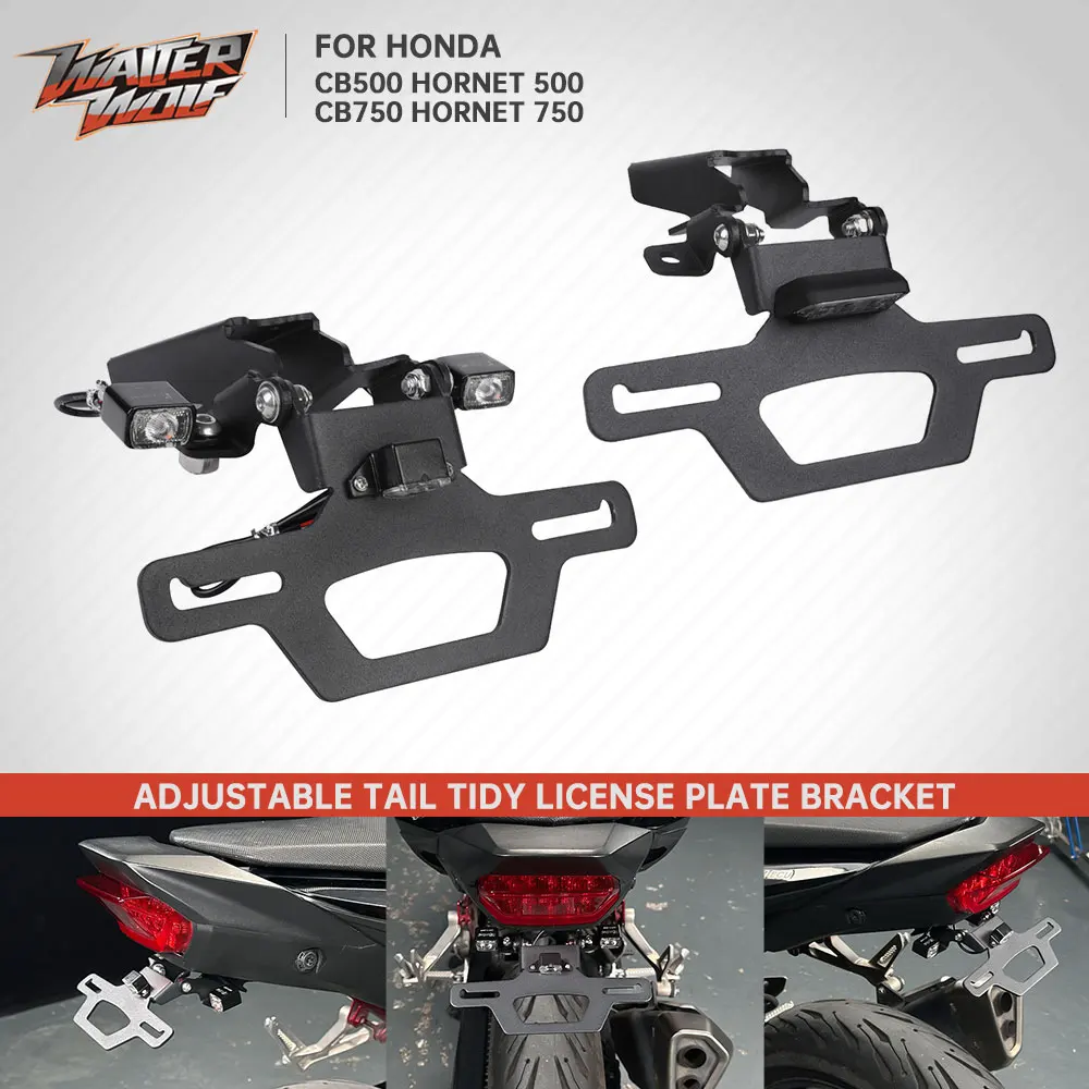 

Motorcycle Tail Tidy Rear Fender Eliminator Kit For Honda CB750 CB500 Hornet 750 500 2023-2025 Foldable License Plate Bracket