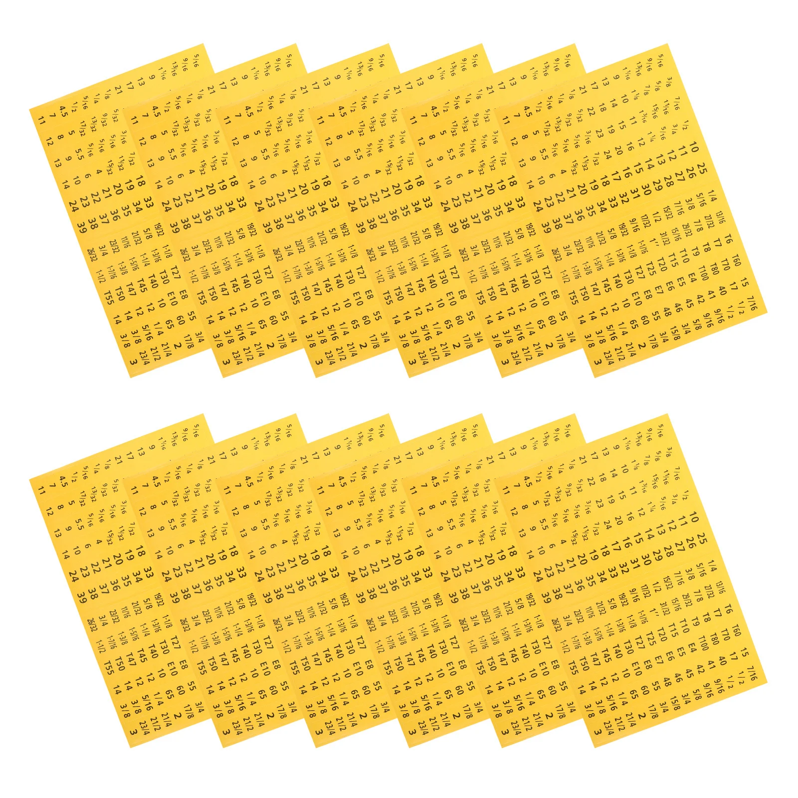 

20 Sheets Socket Wrench Sticker Set Adhesive Tool Size Labels For Toolbox Workshop Organization Color Coding Label Dots Tool