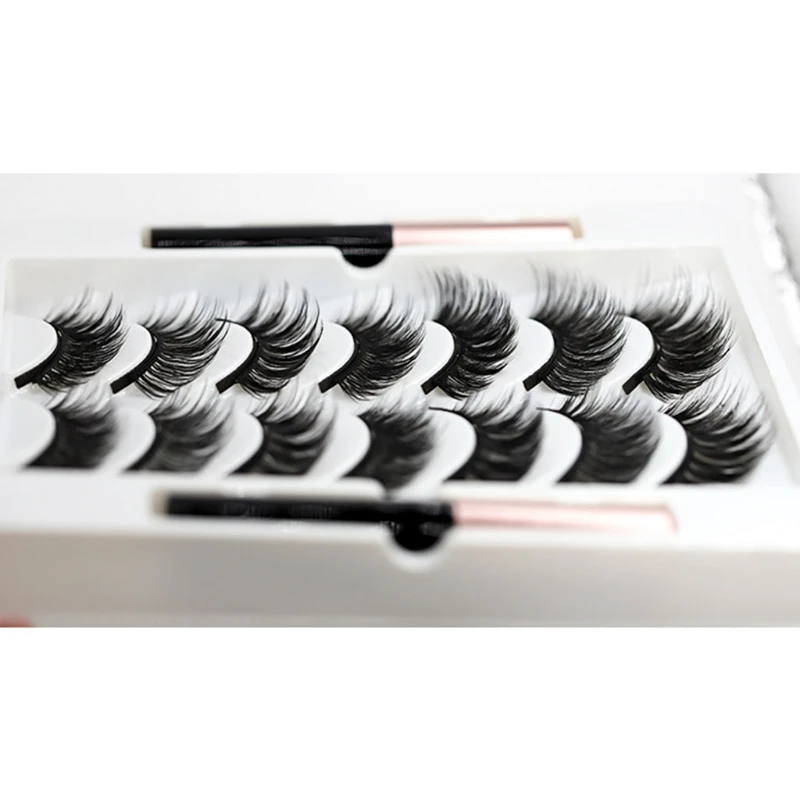 7 Pairs 3D Magnetic Eyelashes Eyeliner Exquisite Lasting False Lashes Easy to Wear Make Up Cosmetic for Girl Women