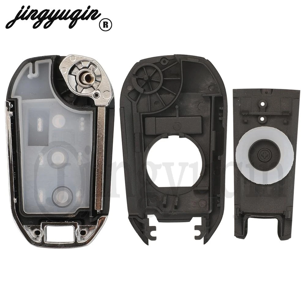 jingyuqin 10pcs 2/3Buttons For Peugeot 208 301 308 508 2008 3008 Fit Citroen C3 C4 C4L Remote Key Case Shell HU83 VA2 Blade Fob