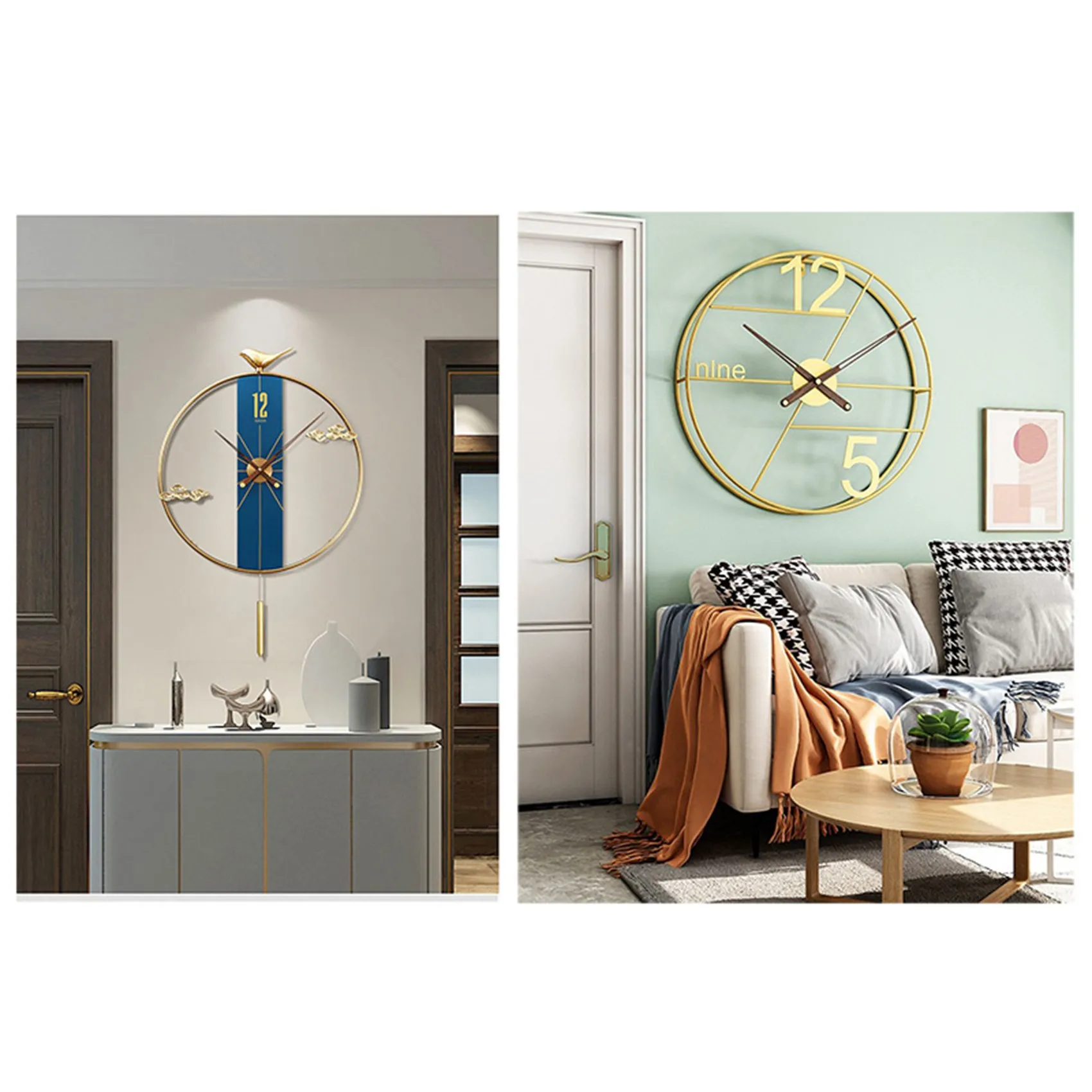 Qualitative High Torque Clock Movement Mechanism Large Wall Quartz Clock Long Hands Walnut Wood DIY Repair Parts Replacement 31m