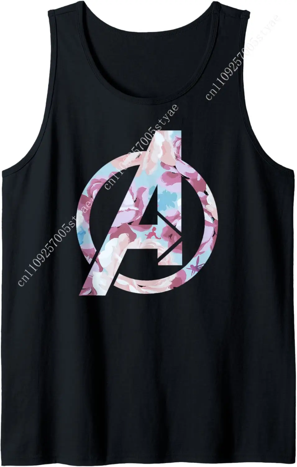

Marvel Avengers Logo Floral Super Hero Tank Top