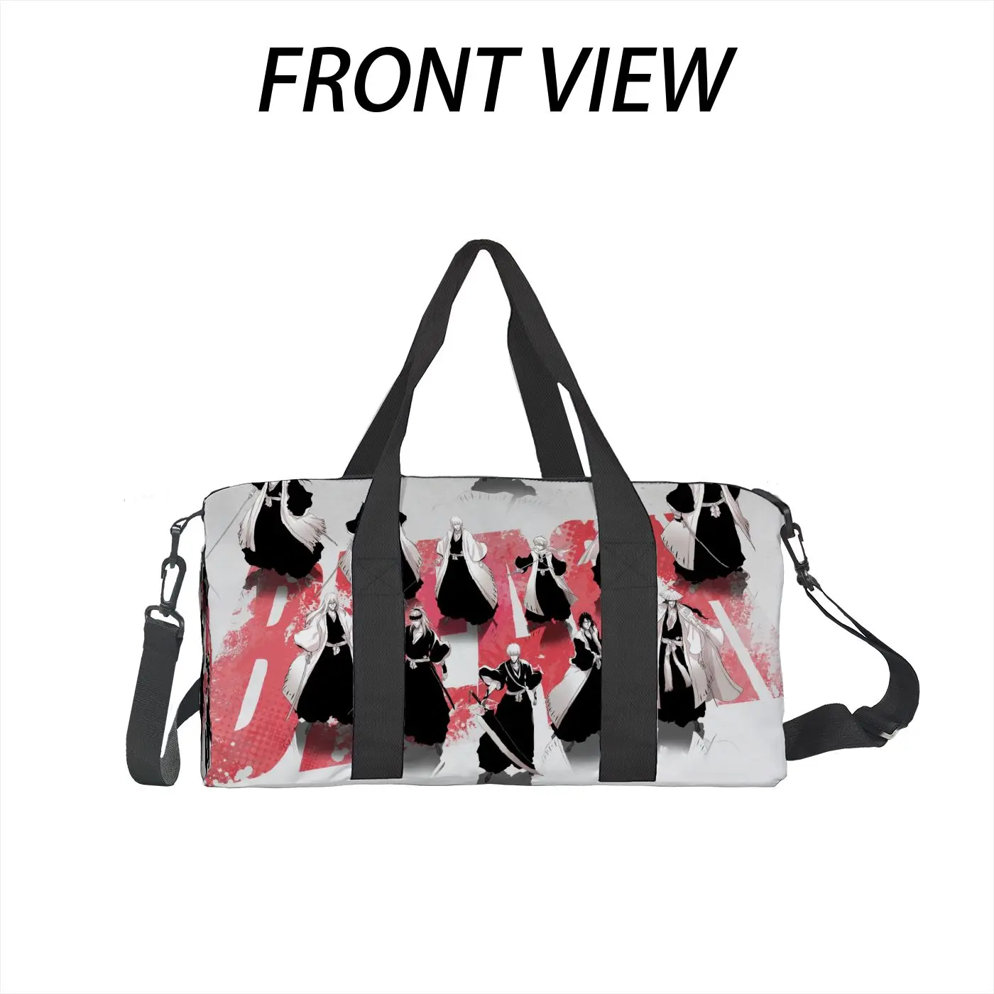 

Сумка через плечо с принтом в стиле аниме BLEACH, 1 шт., простой дизайн, большая вместимость, застежка-молния, унисекс