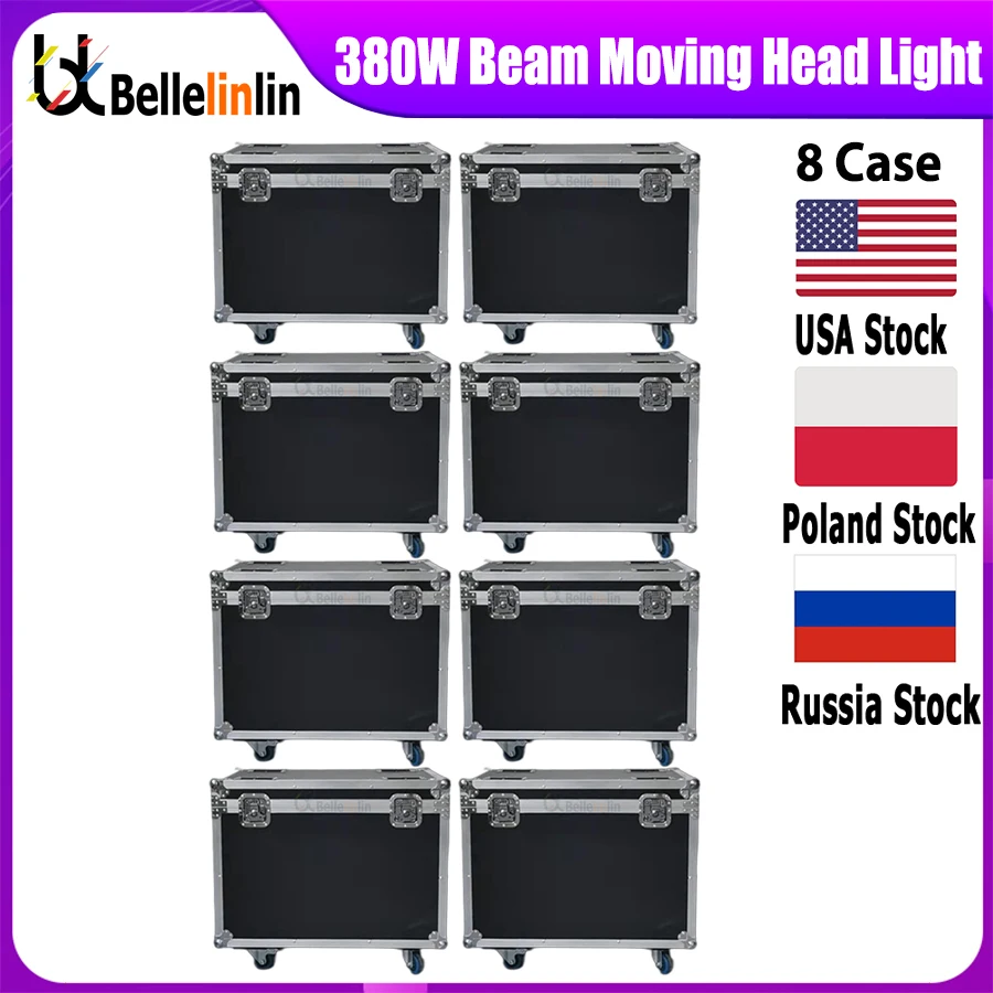 

0 Tax 8Pcs Flight Case For New Bulb Beam 380W 20R Moving Head Lighting Colored Beam Lighting For DJ Concert Wedding Spotlight