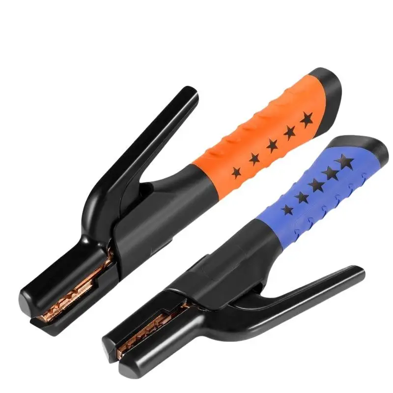 Heavy Duty Welding Electrode Holder Anti Scald Non Slip Grip Insulated Anti Scald Copper Jaw Welding Clamp For Welding Jobs