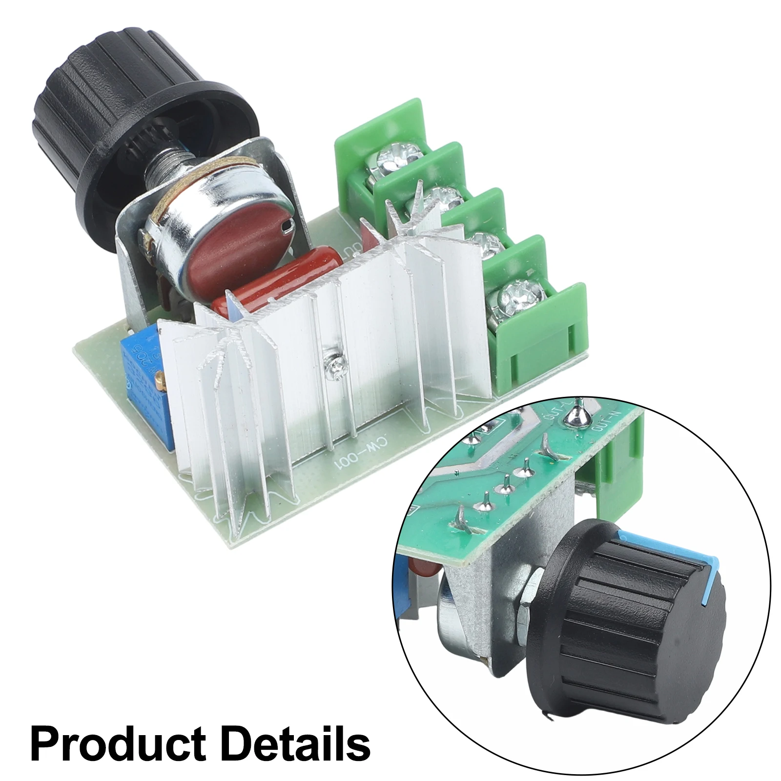 AC Voltage Regulator 2000W with for Motor Control Dimming Function and Temperature Regulation 110-220V Range AC
