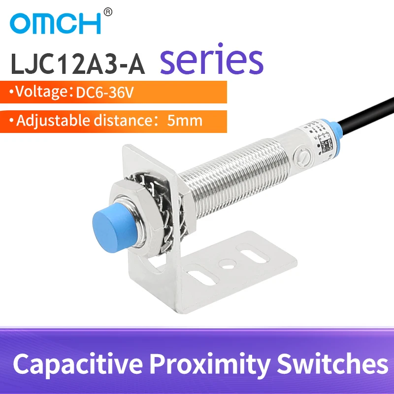 OMCH M12 Емкостный переключатель LJC12A3 серизованные Индуктивные датчики приближения PNP NPN DC 6V-36V AC 90-250V