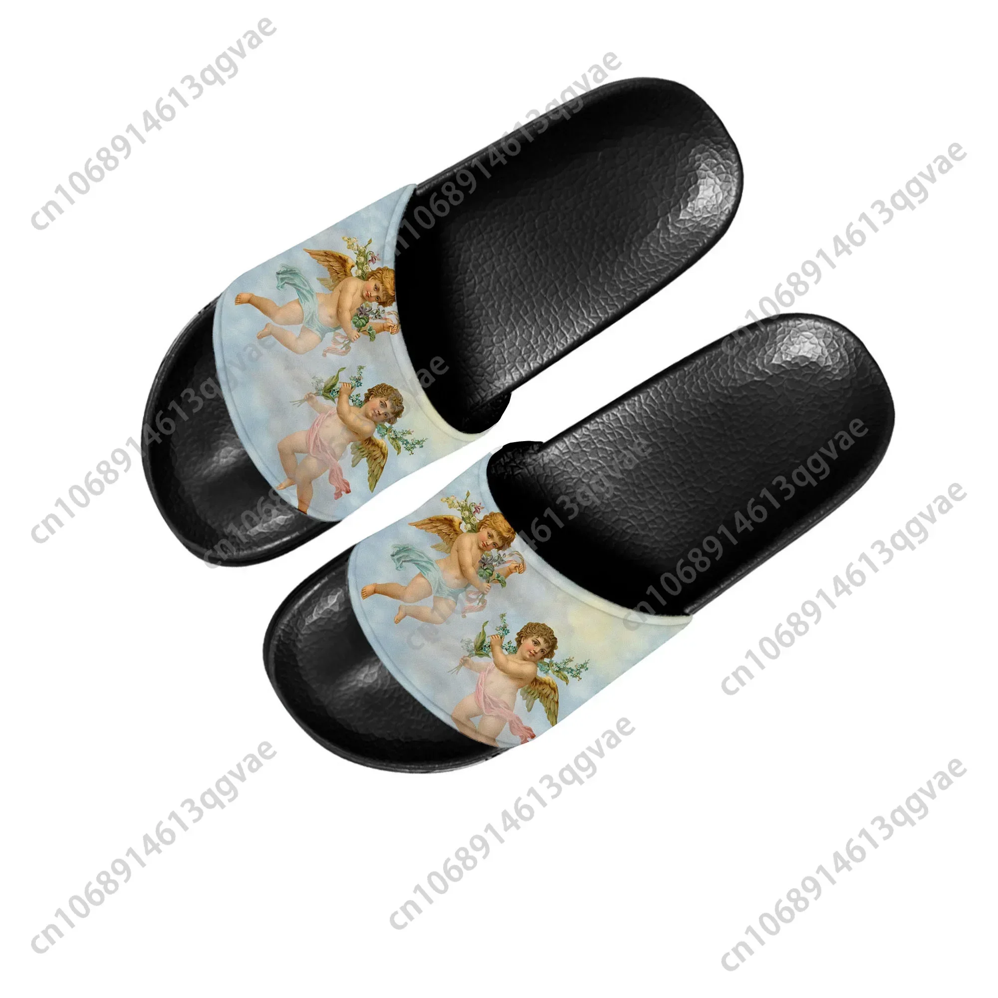 Angel Art Print Slippers Home Water Shoes Men Women Teenagers Bathroom Beach Pool Sandals Custom Made Summer Slipper 2