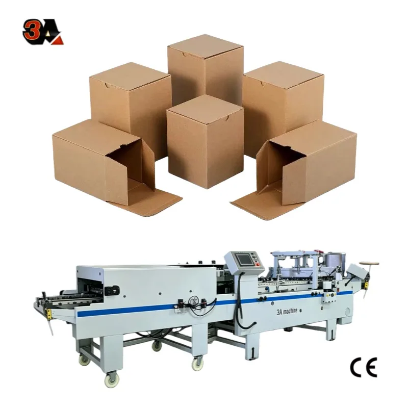 3A 800A-2 High Performance box folding machine for E-flute Corrugated Box card cartons.