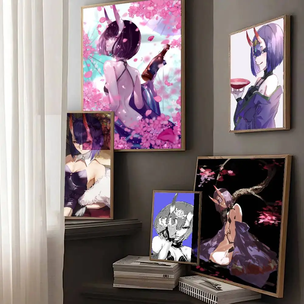 Shuten Douji Animated Game Fate Grand O-Order Posters Living Room Bar Cafe Quality Canvas Vintage Style Comics Painting Art Home