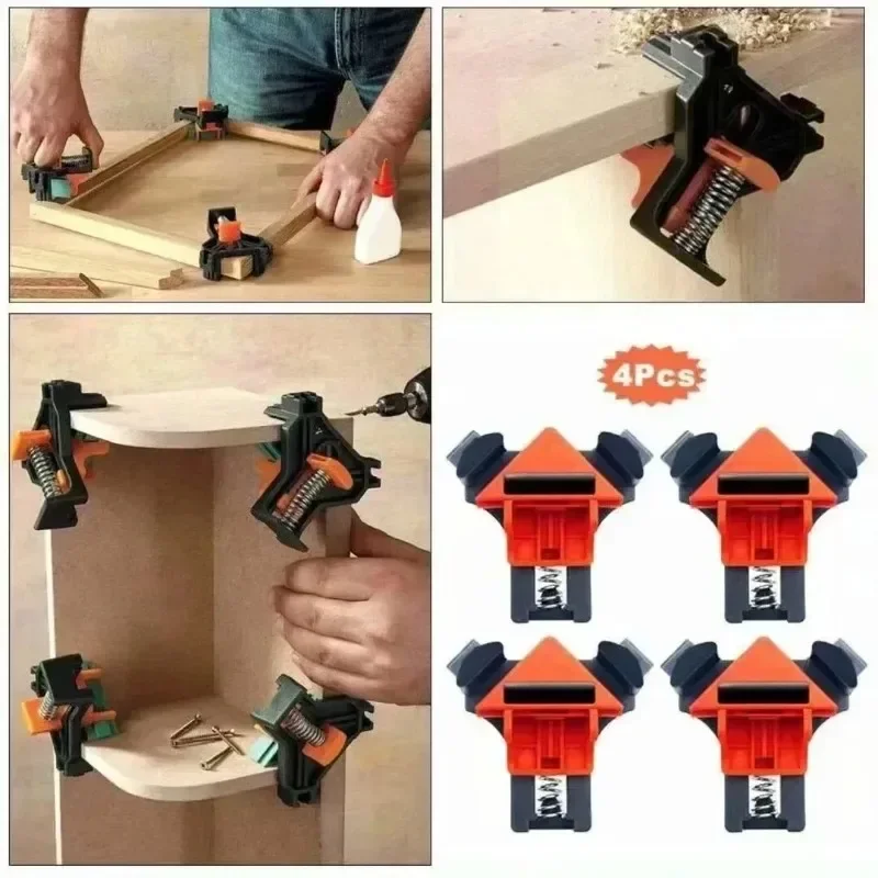 

Прямоугольный зажим для деревообработки, пружинный зажим, 4 шт., для деревообработки, локатор, набор аксессуаров для электрических инструментов, портативный