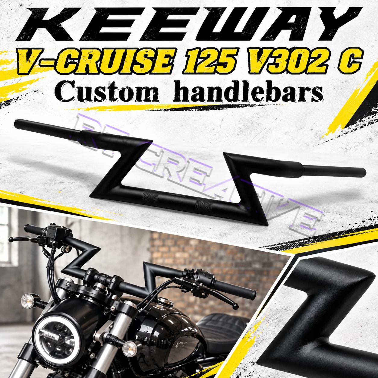 Motorcycle Modified Steering Handlebar For Keeway V302C V Cruise 125 Custom Handle Bar Upgrade Parts