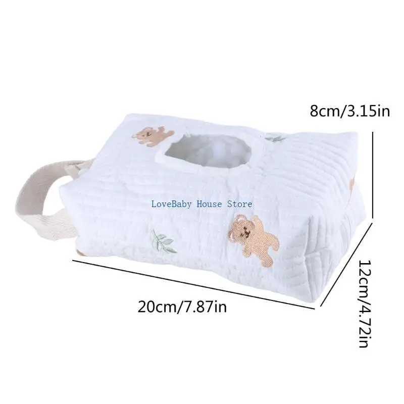 BX0D – rangement à rabat, boîte à mouchoirs en coton, organisateur lingettes humides, boîte