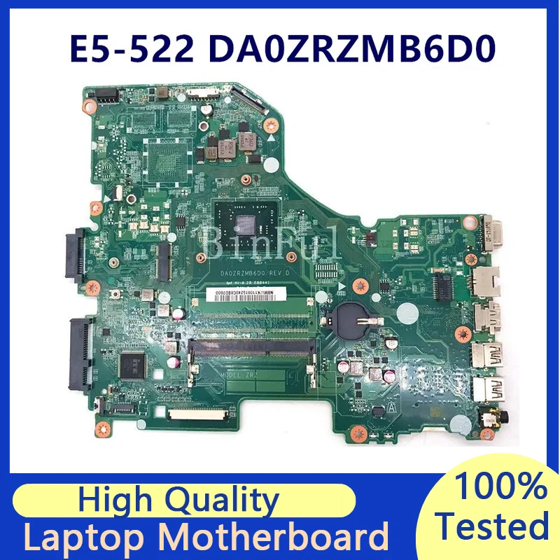 

Mainboard For Acer Aspire E15 E5-522 Laptop Motherboard DA0ZRZMB6D0 With AMD A8-7410 CPU 100% Full Tested Working Well