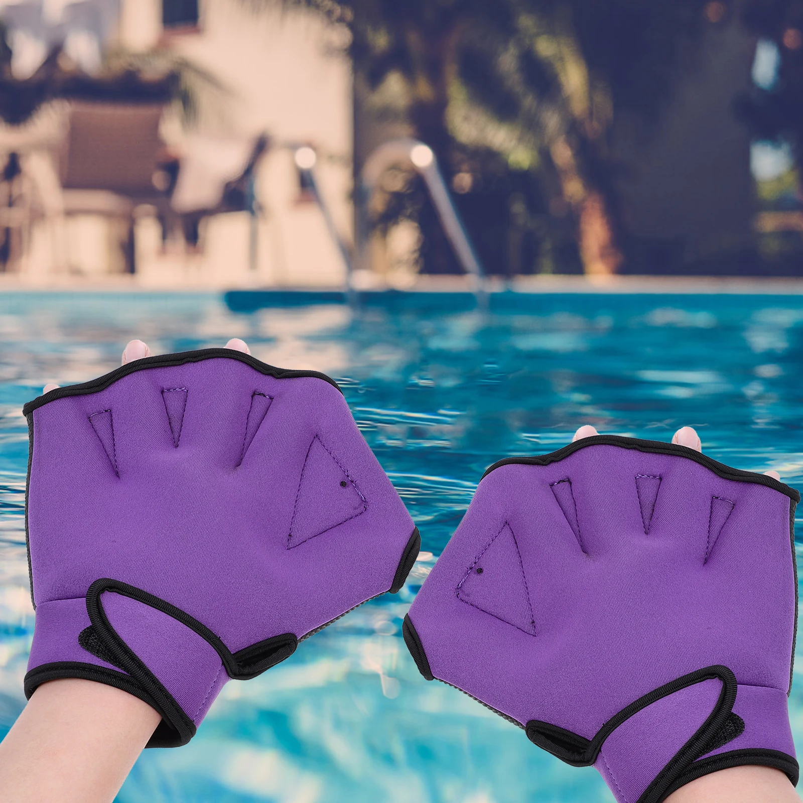 

Swimming Aid Gloves Water Hand Protector Embossed Wear-resist Training Paddles Nylon Exercise Equipment for Webbed
