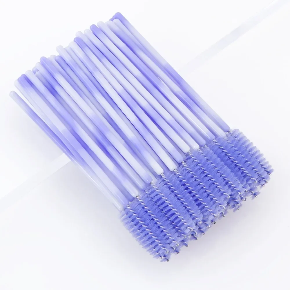50 Pz/set Usa E Getta Ciglia Sopracciglio Spazzole Strumenti di Estensione Ciglia Mascara Bacchette Applicatore Spooler Ciglia Cosmetici