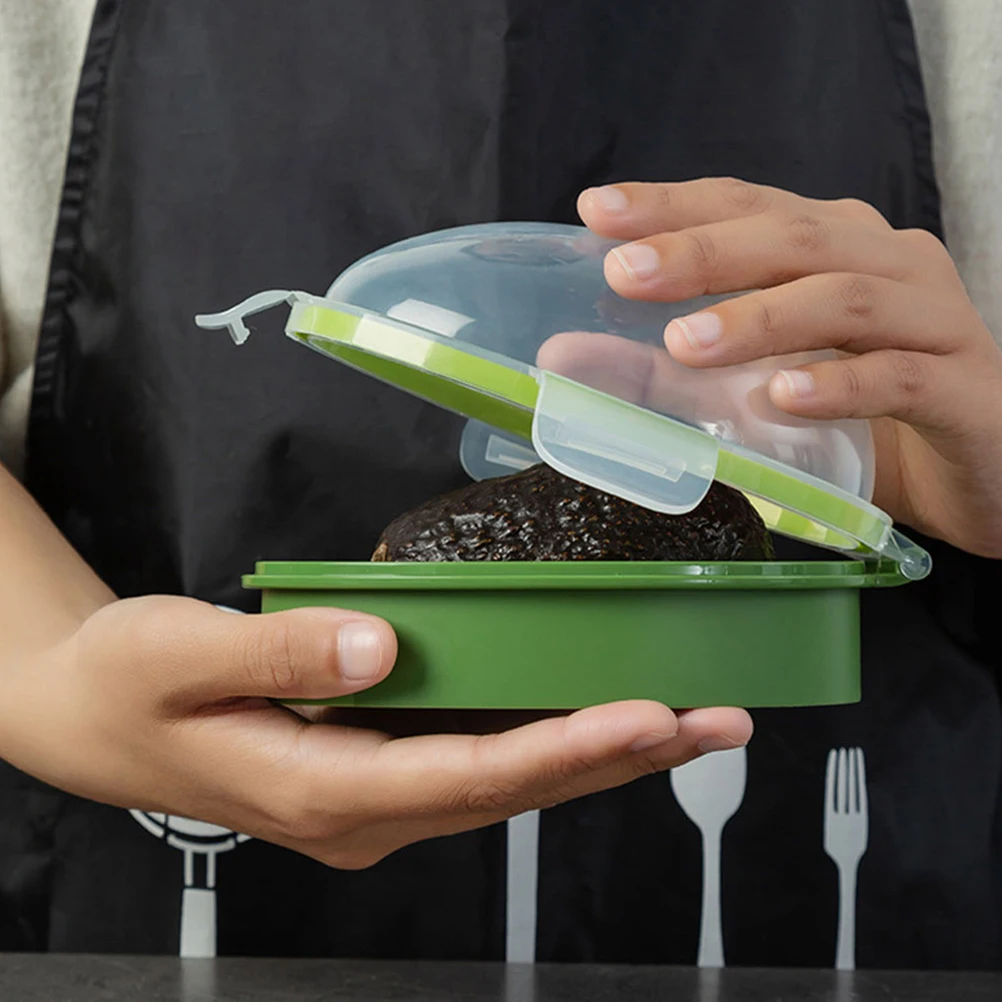 

4Pcs Transparent Avocado Holder Healthy Material Easy to Use and Carry Freshness Keeper Avocado Saver Fruit Saver Container