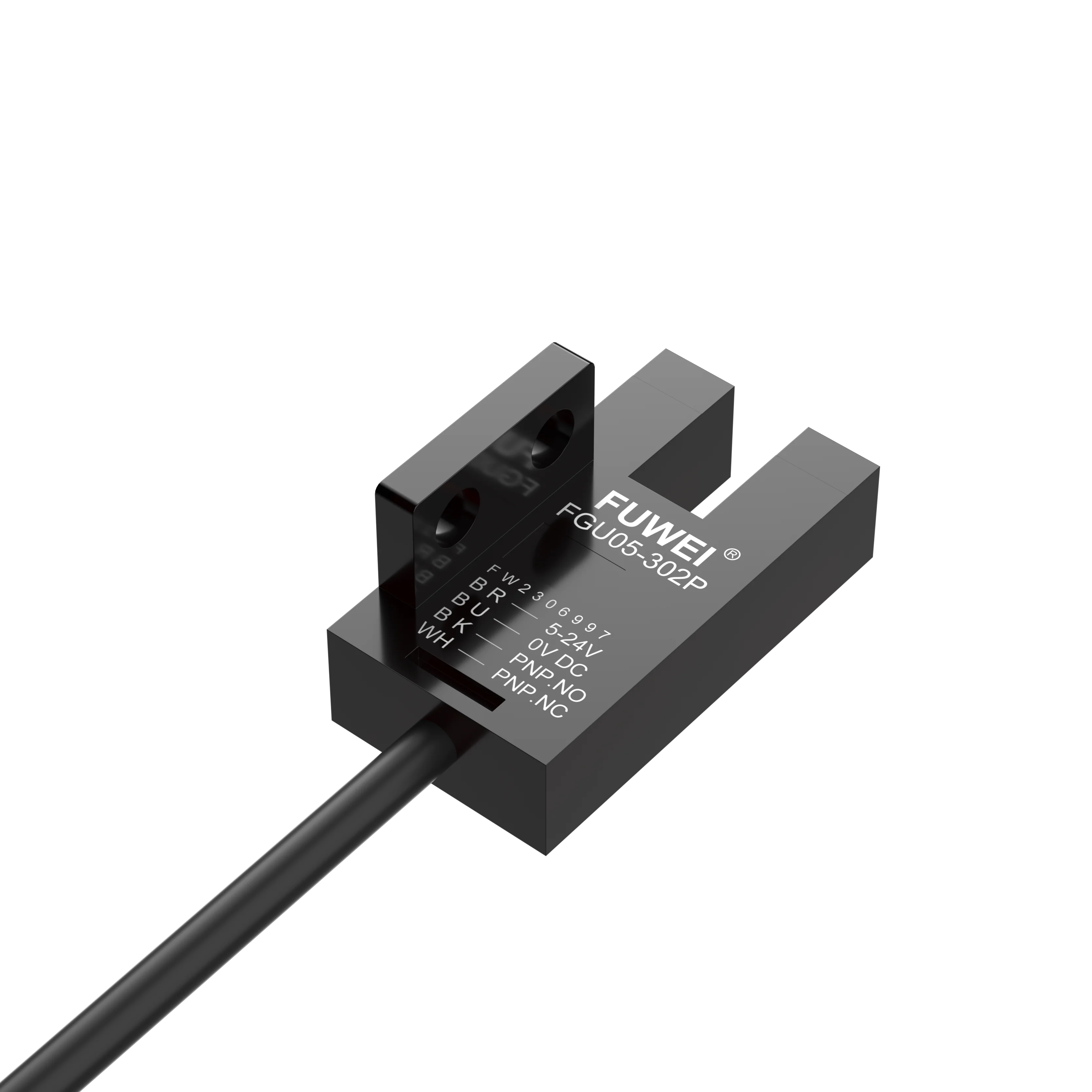 FGU05 U-Shaped Photoelectric Switch Sensor Optical Eye Induction 5-24V Vibration Strip Line Groove Detection for Automation