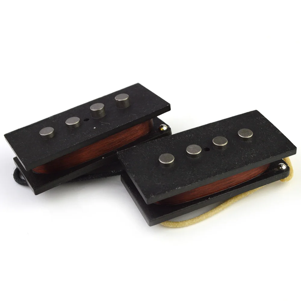 

PBass Plain Enamel Precision Pickup Black Baseplate Alnico 5 10.8K Vintage Style Single Coil 4 Strings for Electric Bass Guitar
