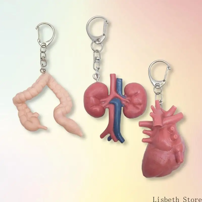 Exquisite Five Organs Keyring Crafted of Mixed Materials for Those Overcoming Heartbreak or Emotional Struggles