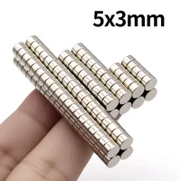 Imán de neodimio súper fuerte de 5x3mm N35 NdfeB imanes magnéticos permanentes imanes potentes redondos imán de refrigerador