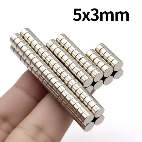 Imán de neodimio súper fuerte de 5x3mm N35 NdfeB imanes magnéticos permanentes imanes potentes redondos imán de refrigerador