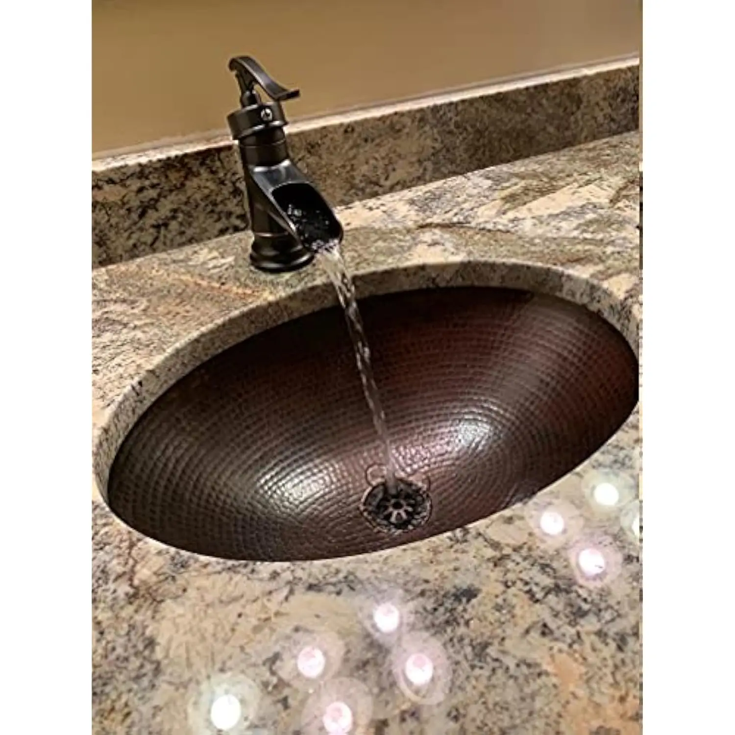 

19 Rustic Oval Copper Bathroom Sink Undermount or Drop-In