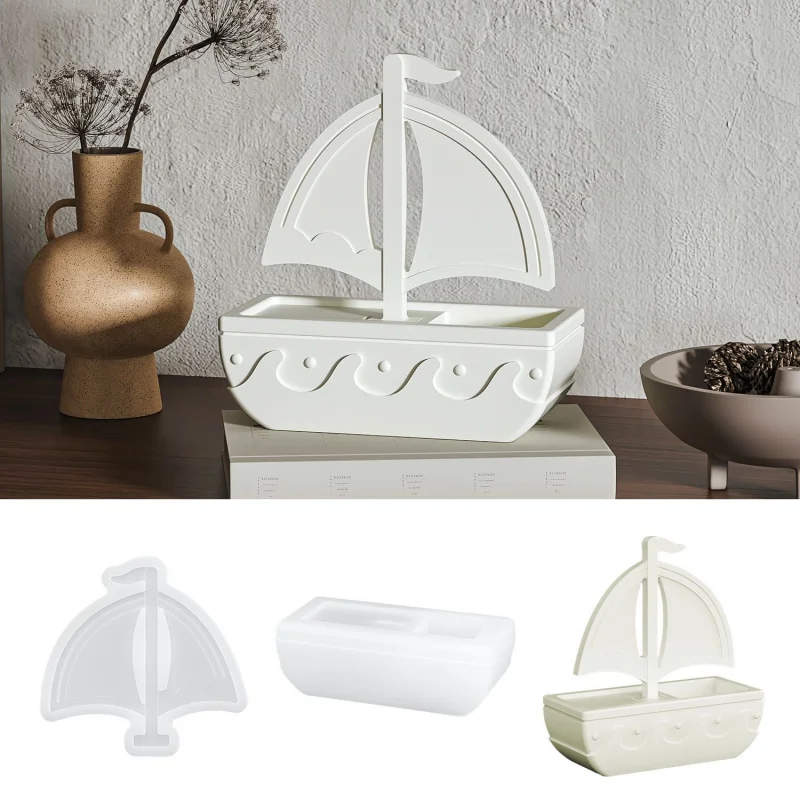 

Diy парусная лодка эпоксидная форма мебельные аксессуары орнамент океан парусная лодка гипсовая силиконовая форма