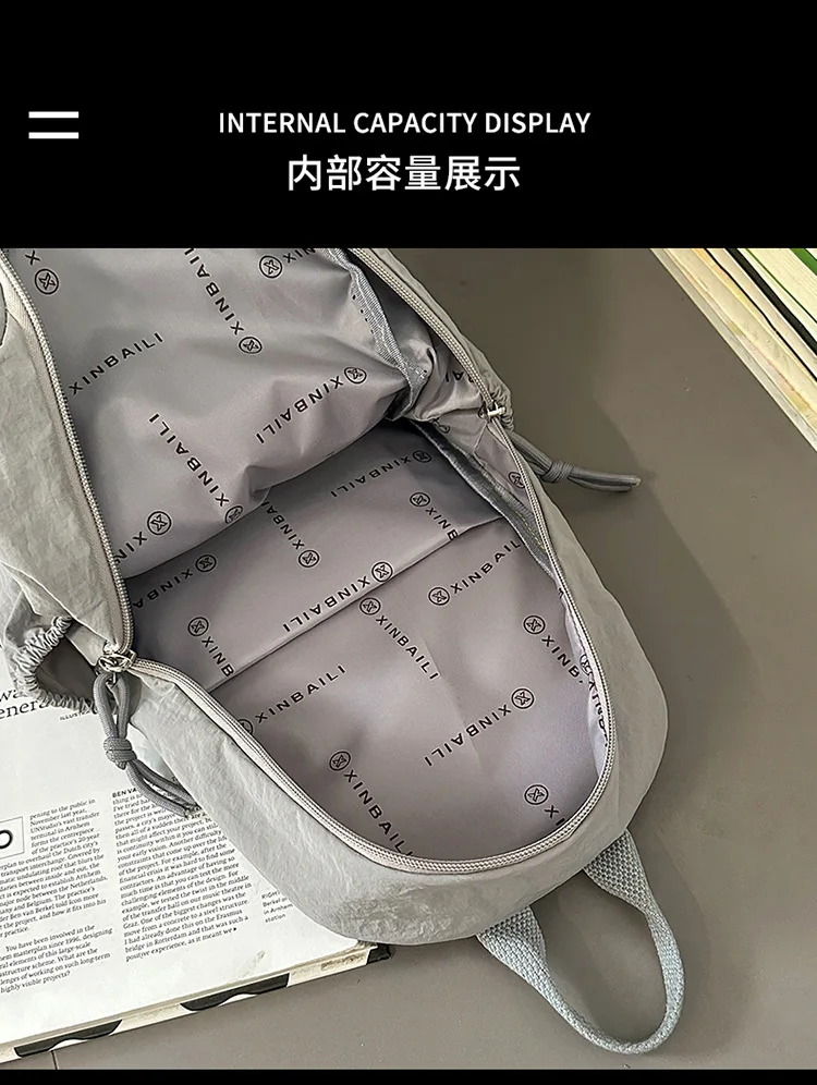 حقيبة مدرسية على ظهره حقيبة مدرسية للطلاب حقيبة ظهر نايلون مقاومة للماء حقائب ظهر للجنسين للركاب والسفر حقيبة رياضية خارجية #6