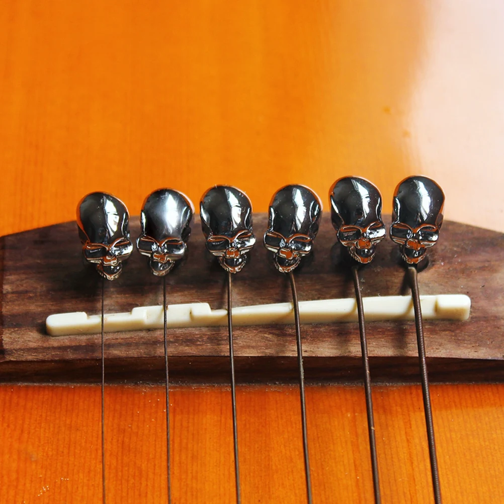 

Skull Replacement Premium Metal Durable Acoustic Guitar Smooth Finish Unique Design Easy Install Gift for Guitarist