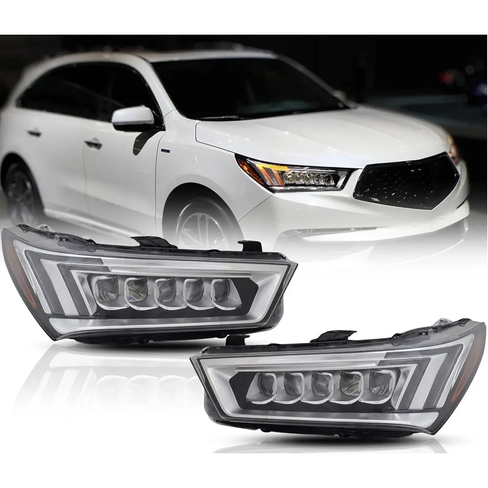 

lamp Assembly Compatible with Acura 2017-2020 MDX Base, Sport Hybrid, SH-AWD with Bulbs, Let/Driver & Right/Passenger Sides AC25