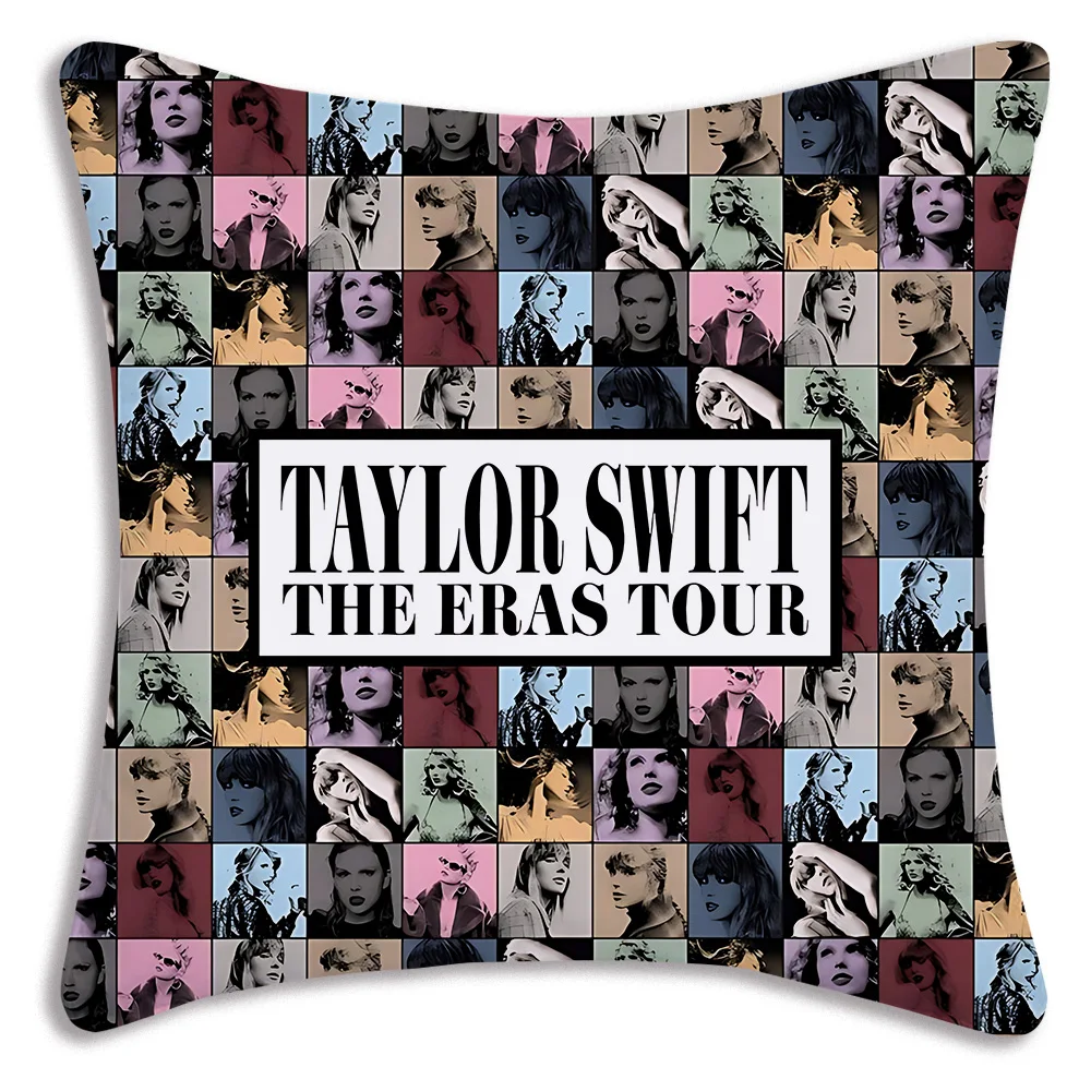 Pillow Covers Cartoon T-Taylors Sofa Decorative Home Double-sided Printing Short Plush Cute S-Swifts Cushion Cover