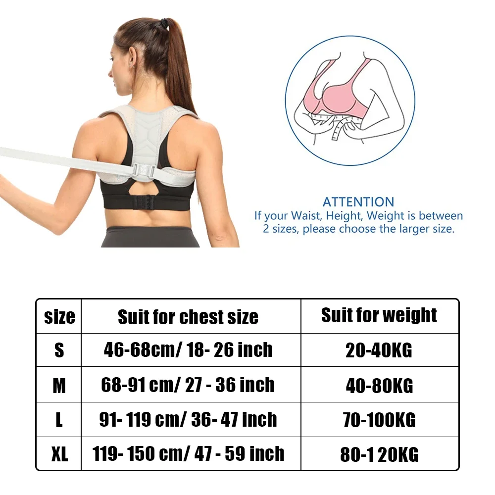 Posture Band，Upper Back Support Braces Clavicle As Support Back Straightener Shoulder For Men And Women，Improve Your Posture