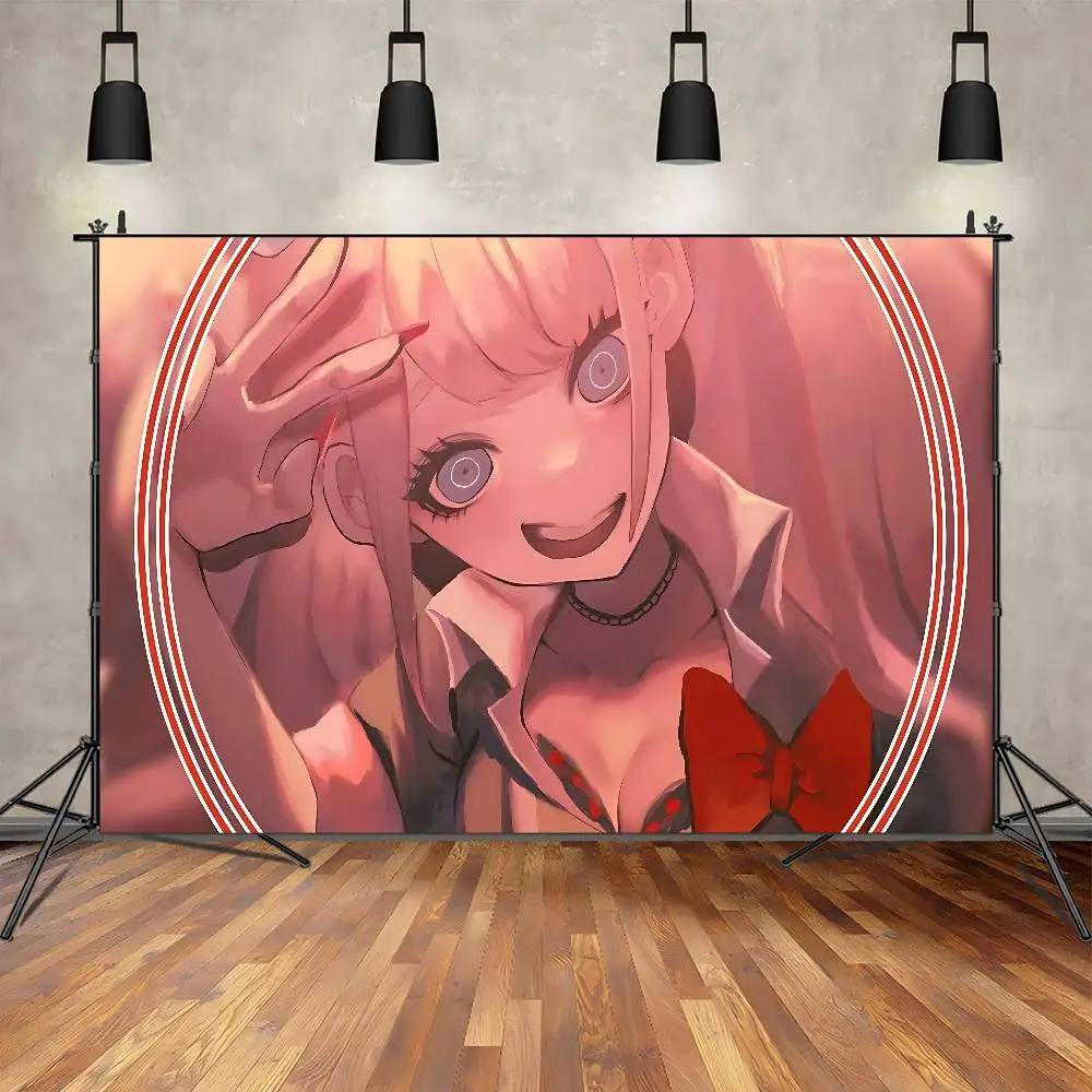 E-Enoshima-Junko موضوع حفلة خلفية القماش للفتيات زينة عيد ميلاد خلفية لالتقاط الصور