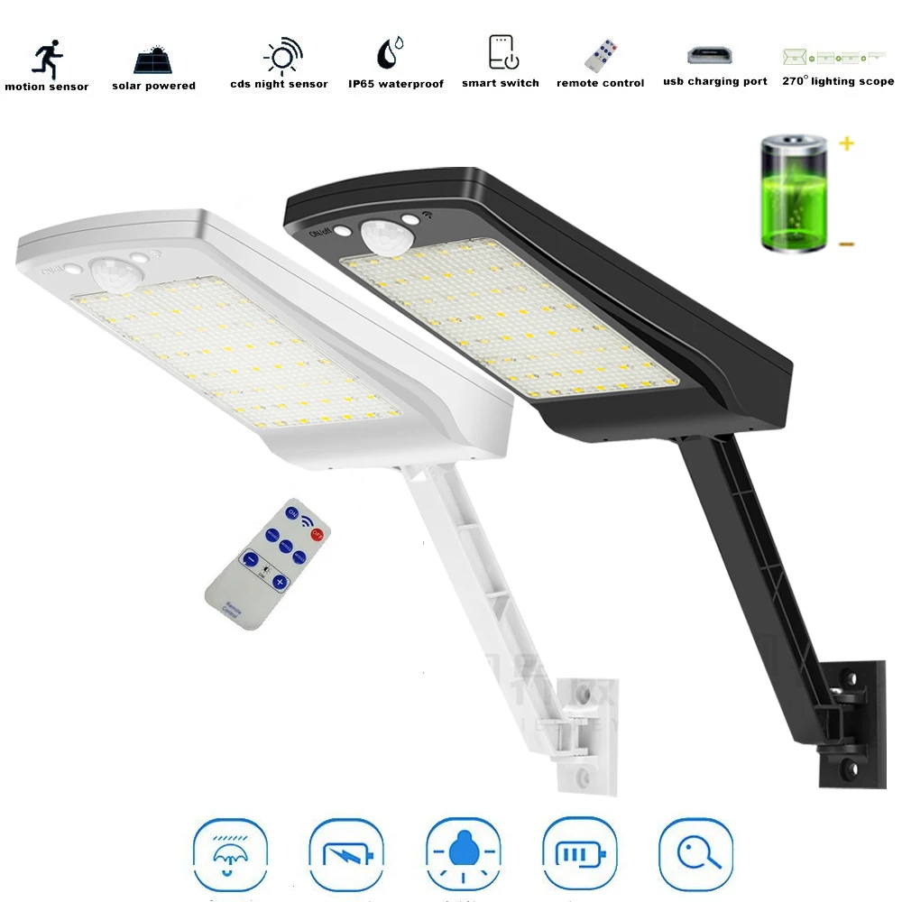 

Outdoor LED Solar Light Lamp Waterproof IP65 For Pathway Garden Fence Wall remote contre#