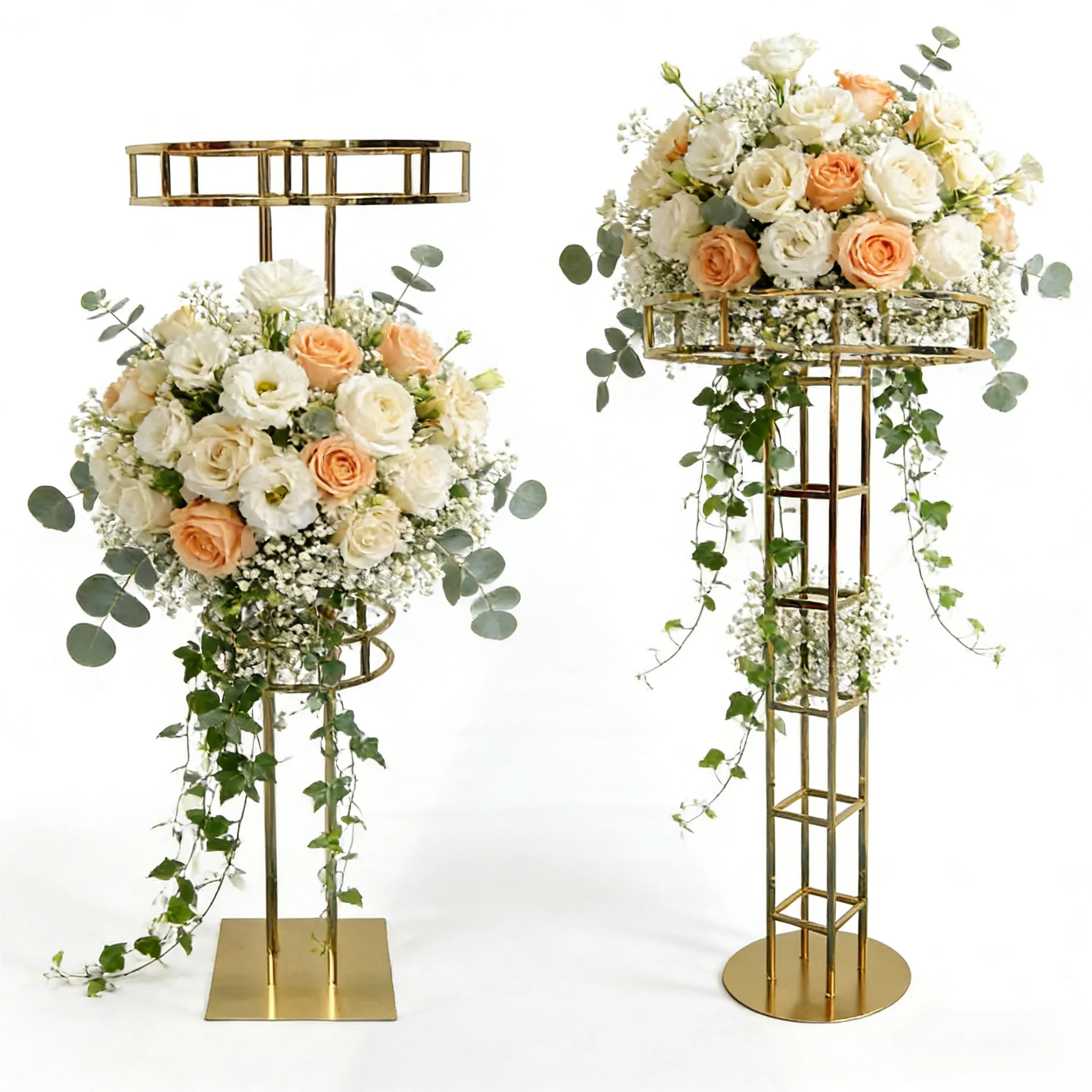 

Wedding Decoration Road Guide Circle Flower Backdrop Stand Double-layer Single-layer Main Table Center Party Stage Banquet Decor