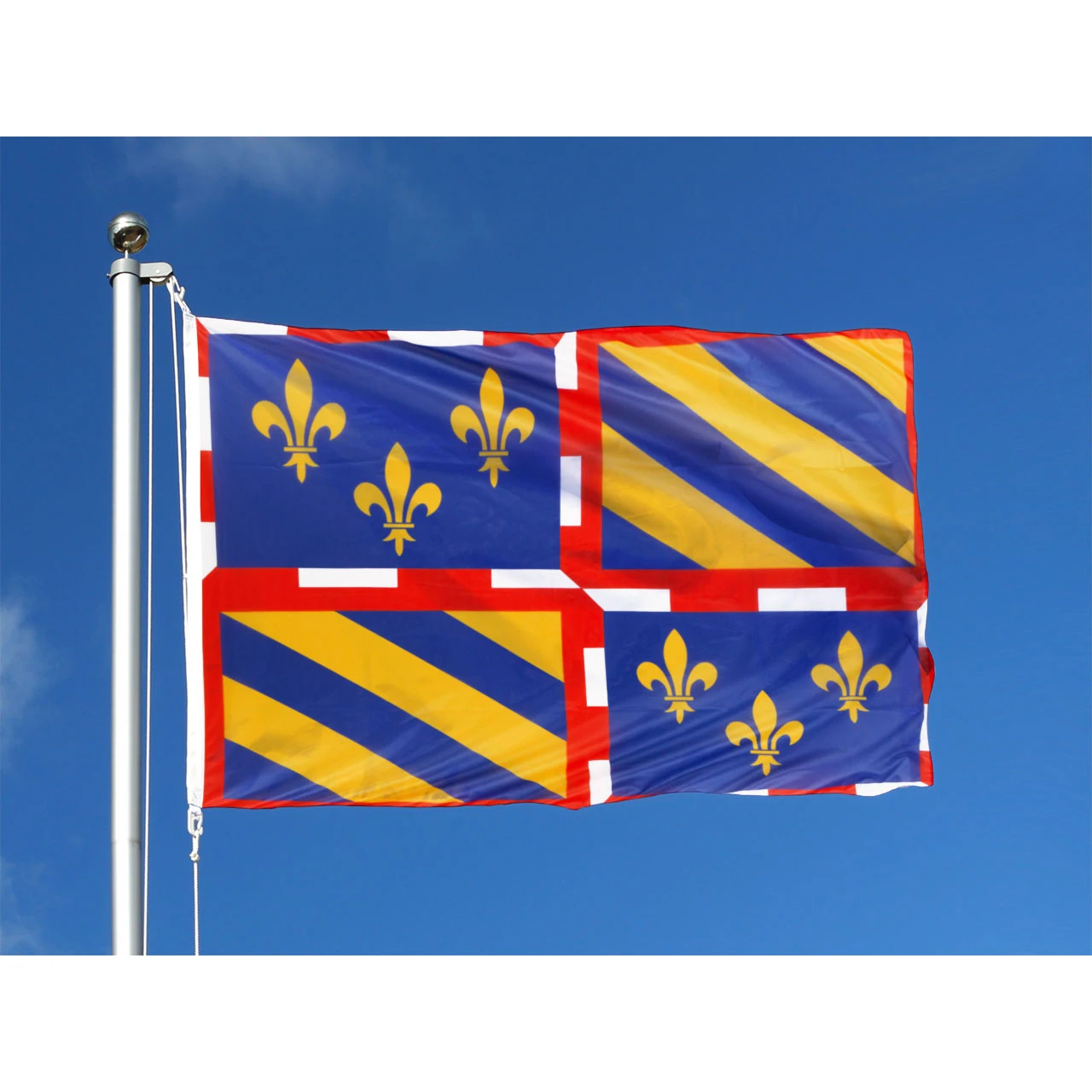 90x150cm Banderas PERSONALIZAS de País Bourgogne con BANCADOR de Francia Borgoña
