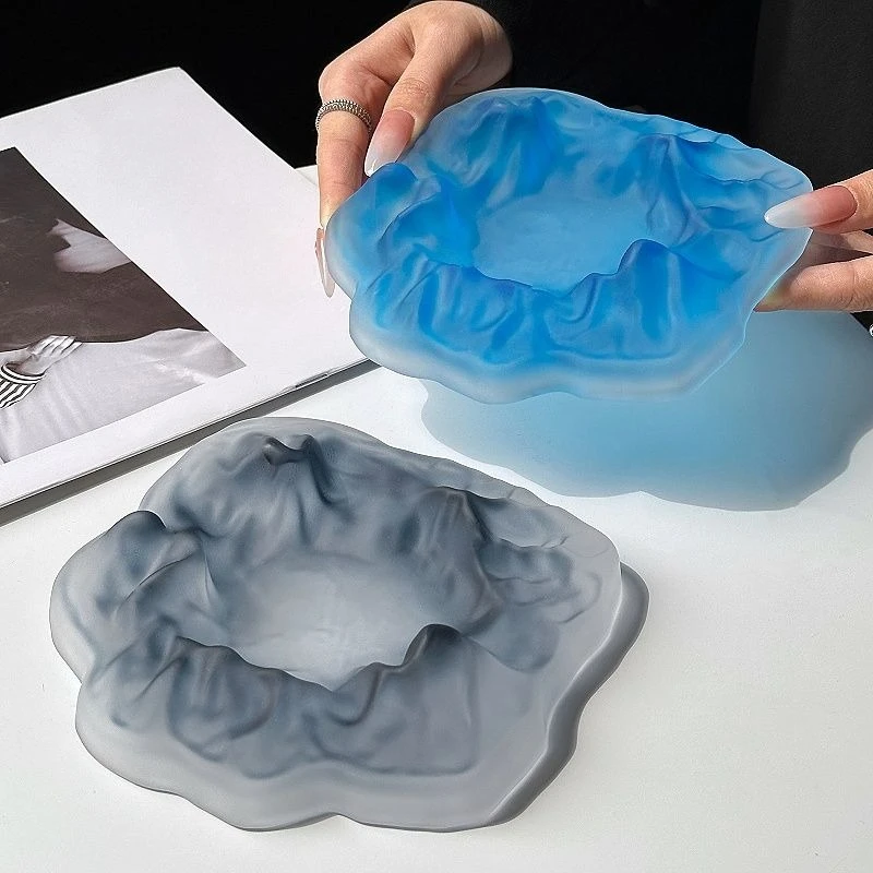 氷山灰皿、家庭用リビングルームマット装飾品、クリエイティブな飛散防止灰皿