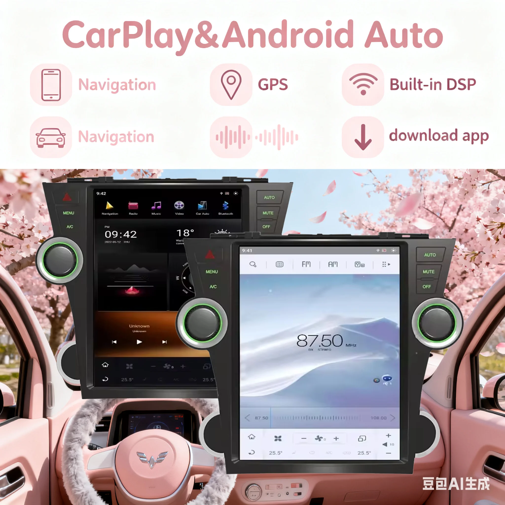 LS Android14  8 Core Car DVD Player FOR Toyota Highlander 2009 2010 2011 2012 2013 Radio DSP Carplay GPS Navigation