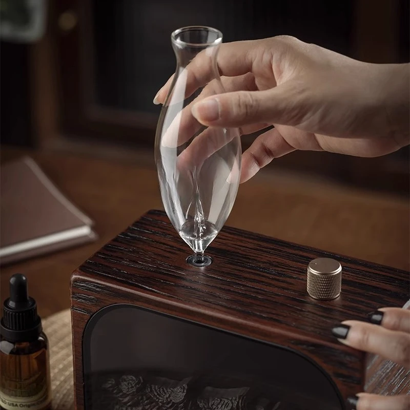 Cassetta regalo per macchina per aromaterapia per caminetto, strumento per fragranze fredde retrò, diffusore automatico di fragranze, inaugurazione avanzata della casa