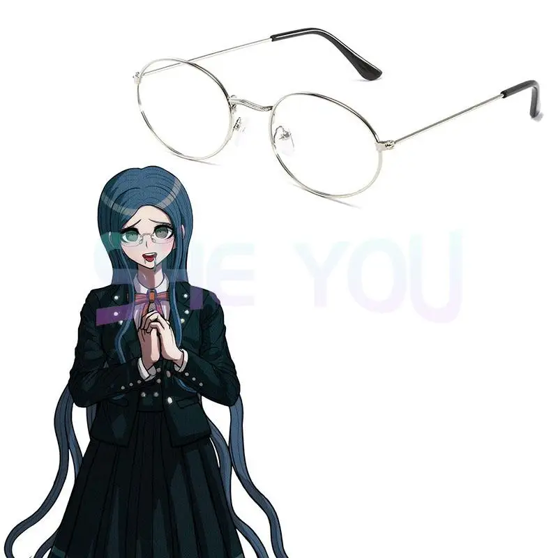 

Danganronpa V3 Killing Harmony Shirogane Tsumugi Cosplay Glasses Elliptic Eyewear Game Anime Costume Accessory Props