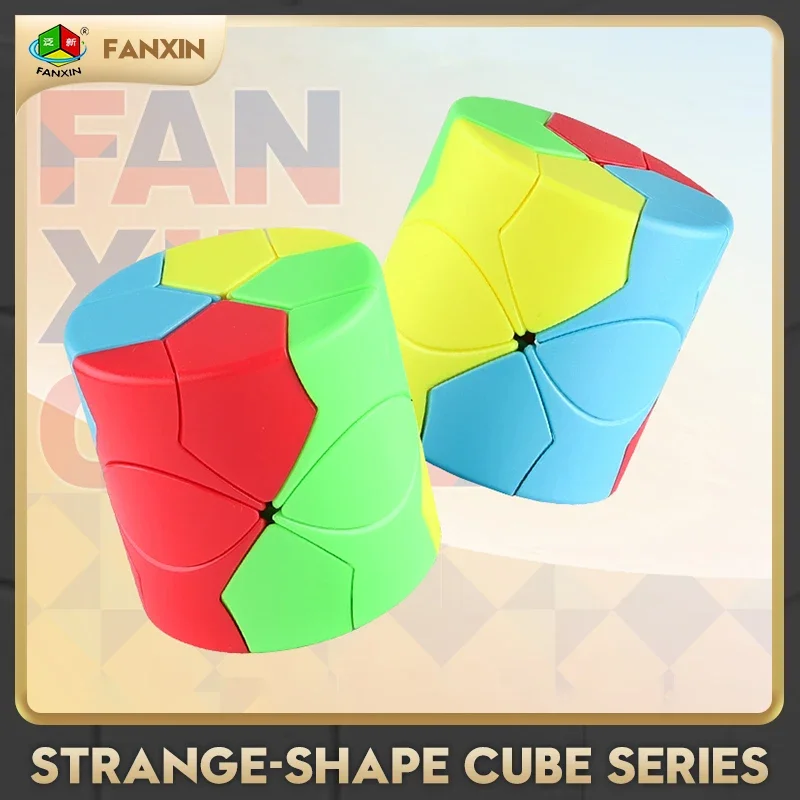 

[CubeFun] FanXin, серия странной формы, волшебный куб, цилиндрический поворот без наклеек, 3x3, развивающие игрушки-головоломки, подарки для детей
