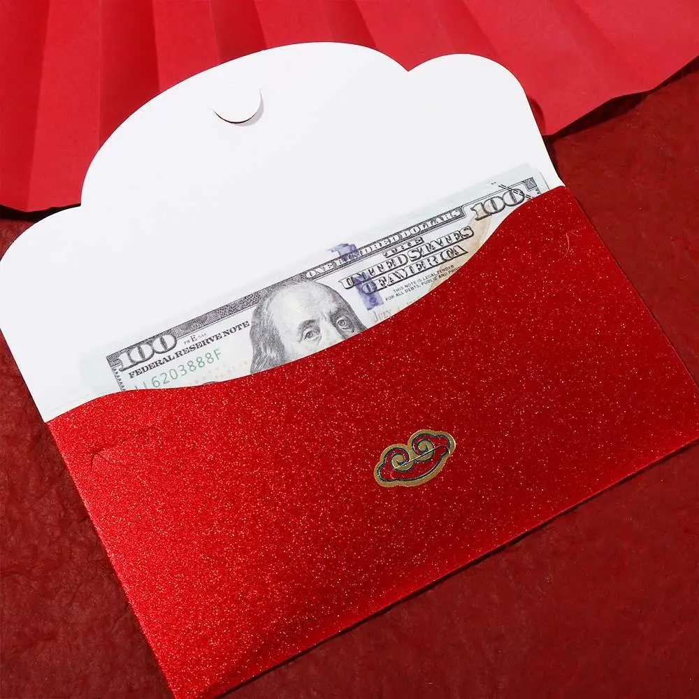 

2pcs Chinese Style New Year Red Envelope Red Vintage Lucky Money Pocket Large Size with Tassels Luck Money Envelopes