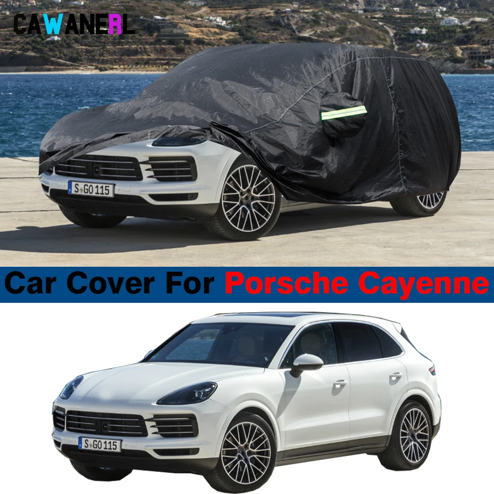 Full Car Cover Waterproof Anti UV Sun Snow Rain Scratch Resistant Cover Windproof For Porsche Cayenne 2002-2025