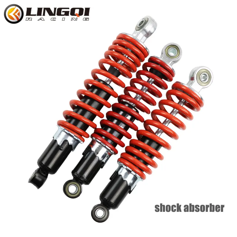 LINGQI Motorcycle ATV 270 250mm Shock Absorber Aluminum Head 7mm Spring Pit Dirt Bike Front Rear Suspension for Off-Road Damper