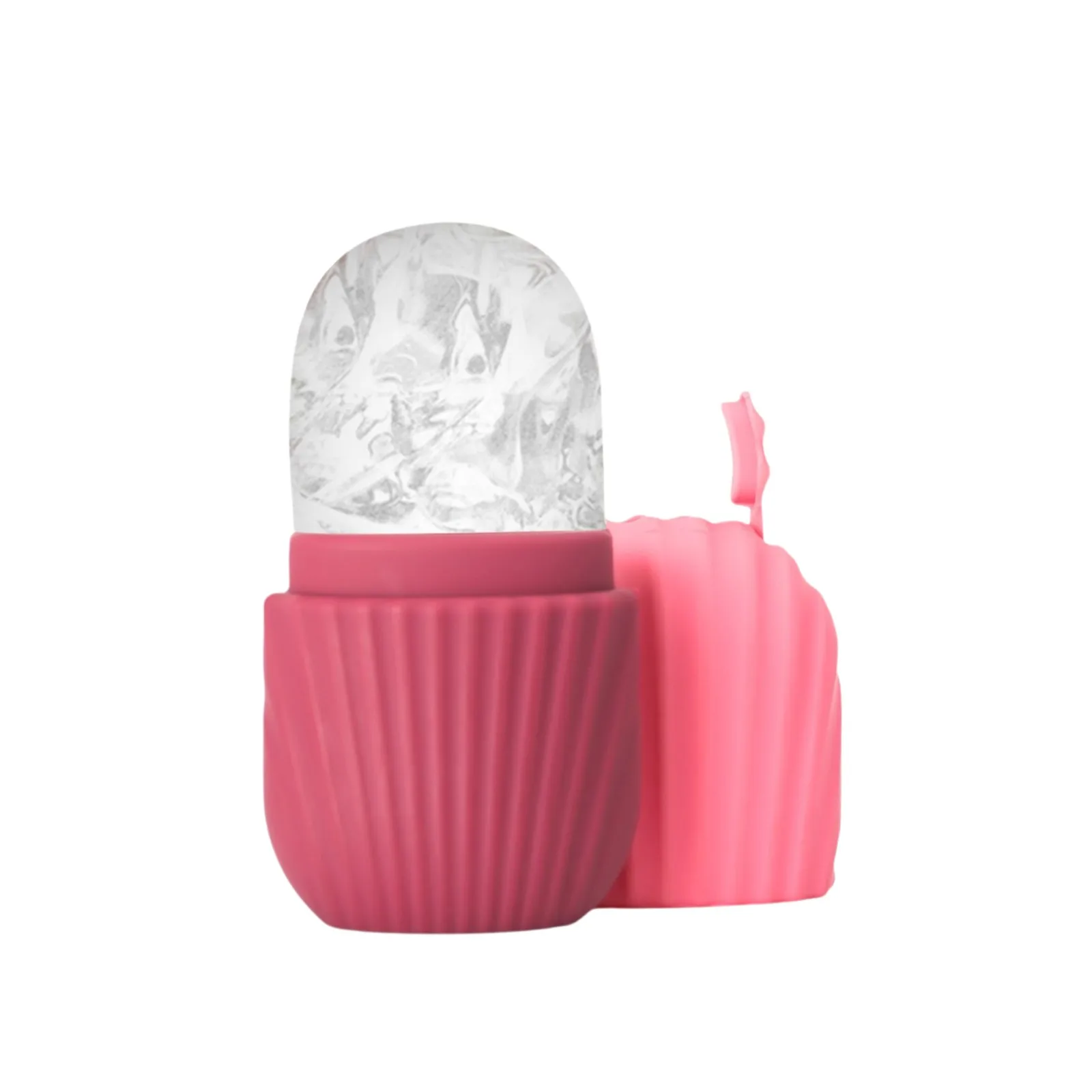 Vassoio per il ghiaccio facciale riutilizzabile Massaggio Vassoio per il ghiaccio in silicone Portatile per la cura del restringimento del viso Stampo per il ghiaccio Massaggiatore per il viso Strumenti per la cura della pelle di bellezza