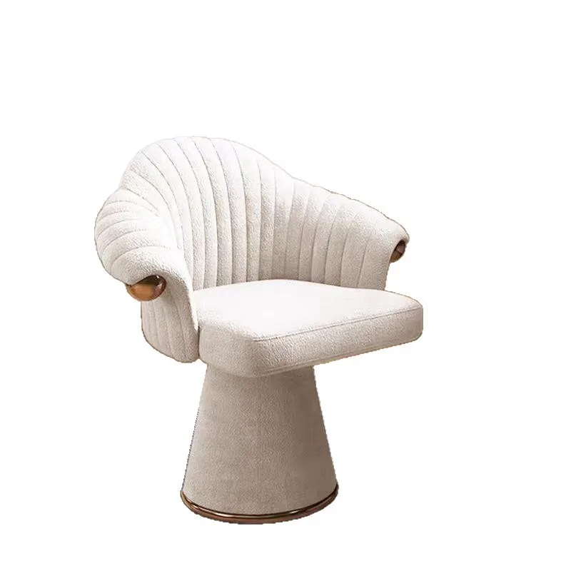 Light luxury petal rotating leisure chair living room single sofa chair bedroom minimalist makeup chair
